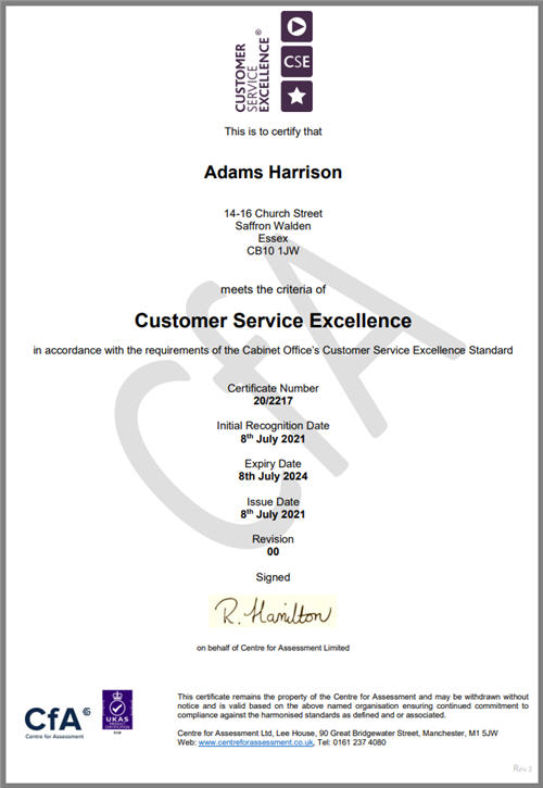 Adams Harrison CSE Certificate july 21-22