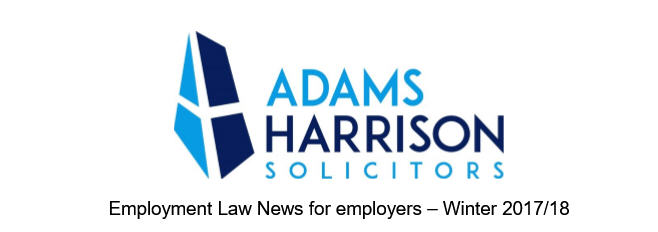 Adams Harrison Employment Law Newsletter Winter 2017 Image